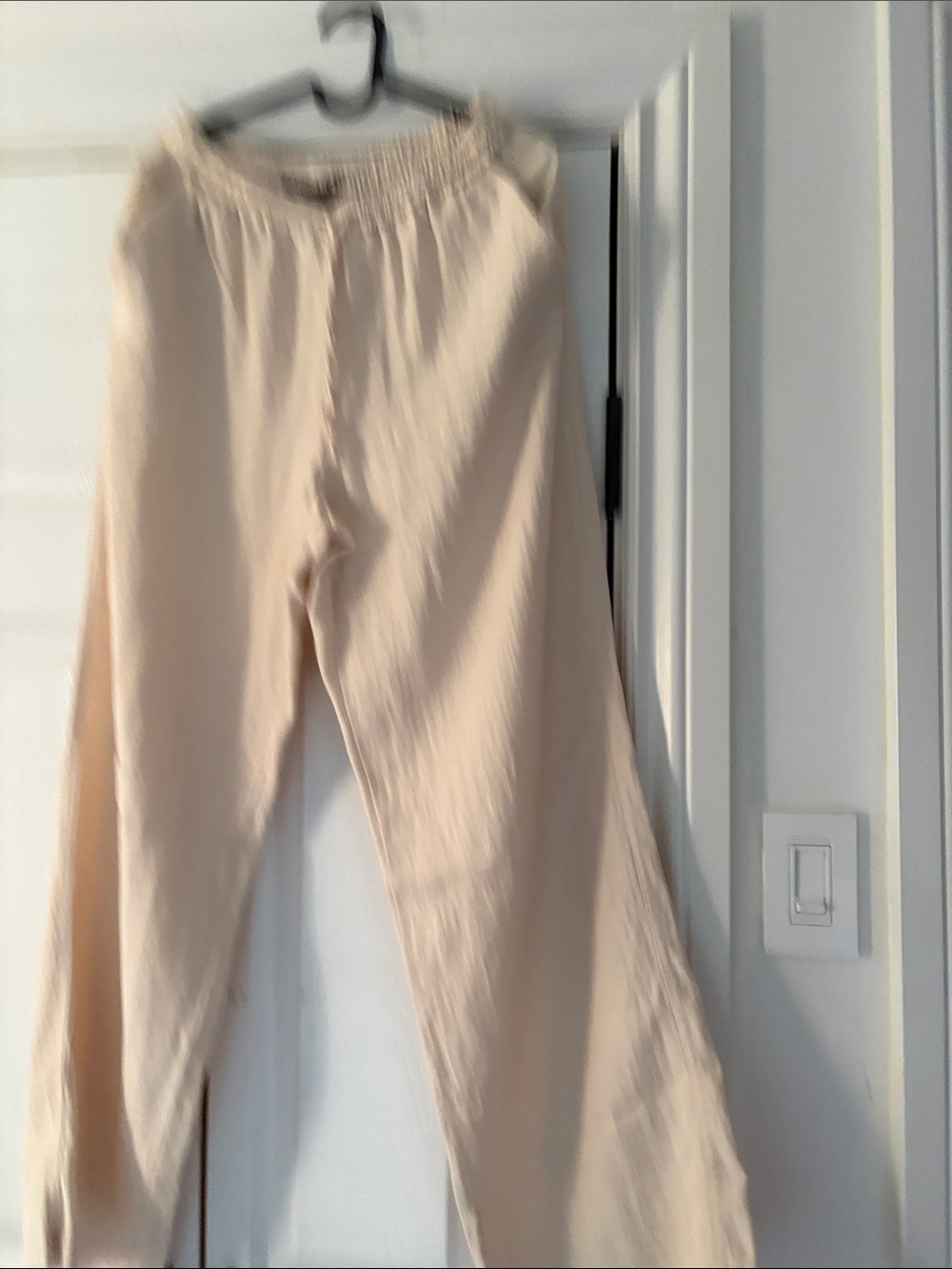Zara Wide Leg Pants in Light Beige